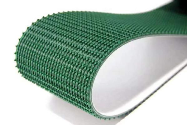 PVC草型花纹输送带 5MM绿色花纹爬坡带 耐磨防跑偏传送带